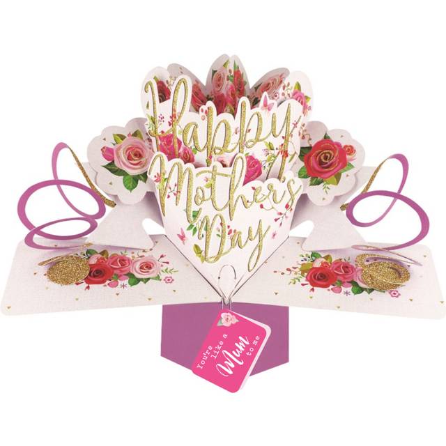 You're Like A Mum To Me Happy Mother's Day Roses Pop Up Card 3D Greeting Cards