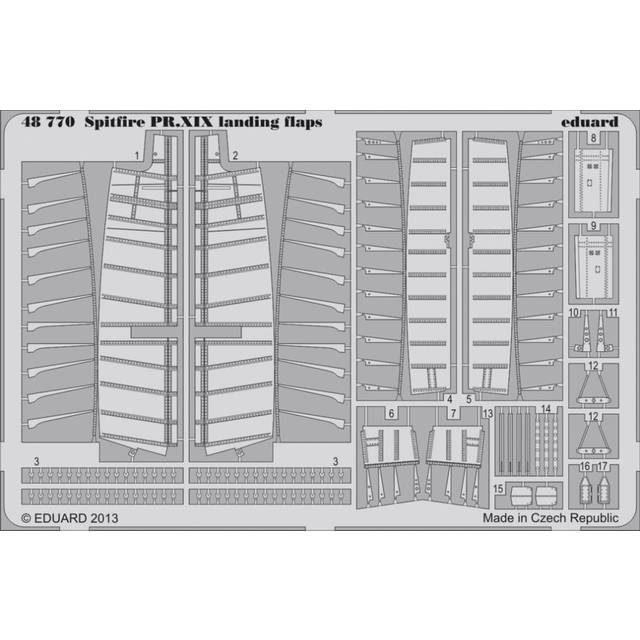 EDP48770 - * Eduard Petch 1:48 - Spitfire PR.XIX Landing Flaps (Airfix)