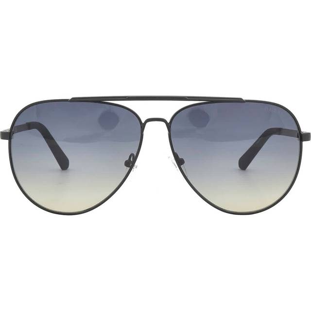 Guess Man GU00059 02W Solglasögon Aluminium Svart Blå Pilot Normal Skuggad