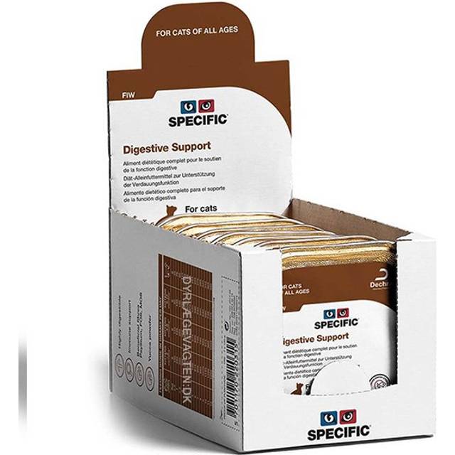 (4 x 7 x 100g) Dechra Specific FIW Digestive Support Wet Cat Food Foil Trays