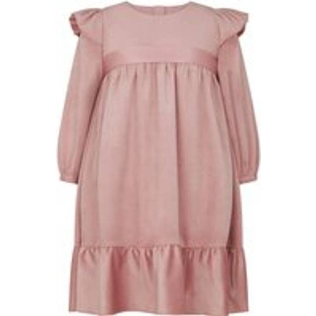 Velvet & Satin Bow Party Dress - Pink - 11-12 Years