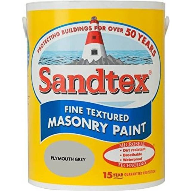 Sandtex 5L Fine Textured Masonry Paint Pymouth Grey