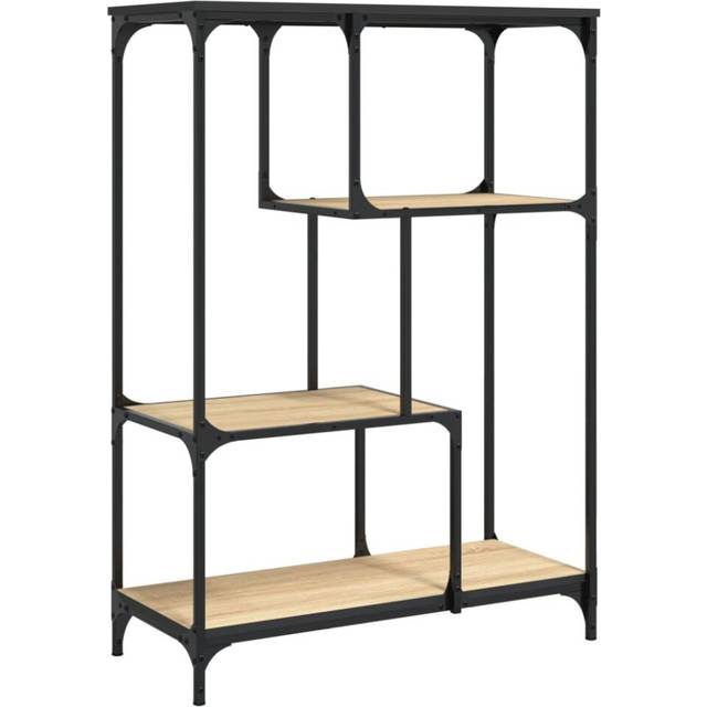 Bookshelf Sonoma Oak 81x36x115 cm Engineered Wood and Steel Vidaxl