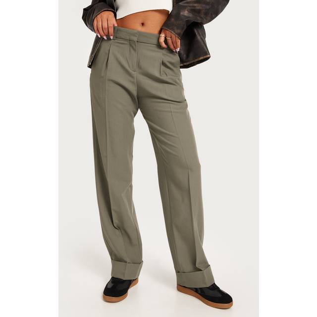 Bestseller A/S Jxmary Pleat Fu Mw Pant Noos kostymbyxor för kvinnor, Brindle, 26W x 32L