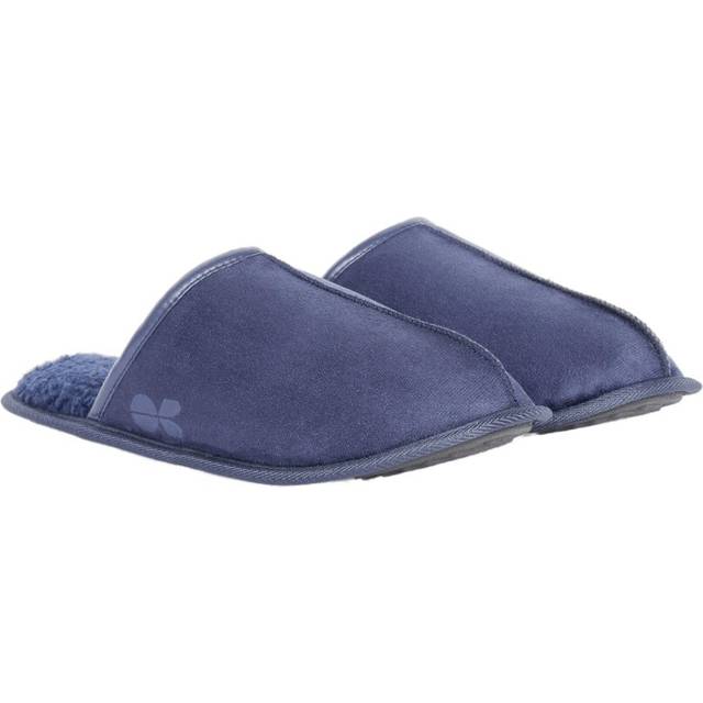 (7 UK-8 UK, Navy) Crosshatch Mens Tinuviel Faux Fur Slippers