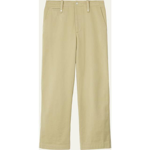 Cotton Wide Leg Pants with Belt Loops size S (S)