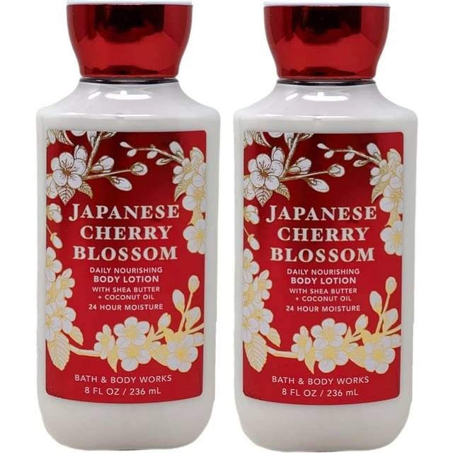 Bath & Body Works Japanese Cherry Blossom Body Lotion Shea Butter + Vitamin E 8.0 Oz (Pack of 2)