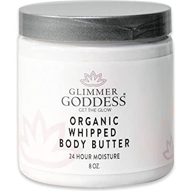 GLIMMER GODDESS Organic Whipped Body Butter- Jasmine  Vegan  24 Hr Hydration  Less Stretch Marks  All Skin Types  Child-Safe  Organic  8 oz