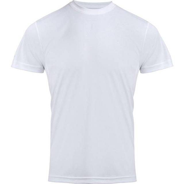 (XS, White) Premier Mens Chefs Coolchecker Short Sleeve T-Shirt