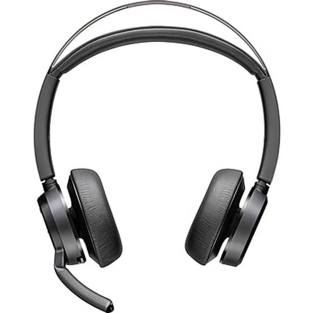 Poly Voyager Focus 2 UC USB-A-headset för Microsoft Teams inkl. laddningsstation