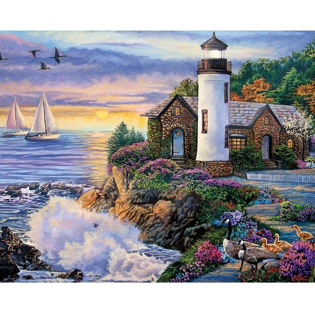 Bits and Pieces - 300 Piece Jigsaw Puzzle for Adults - Perfect Dawn 300 pc Large Piece Ocean Sunrise Jigsaw by Artist Laura Glen Lawson - 18 X 24