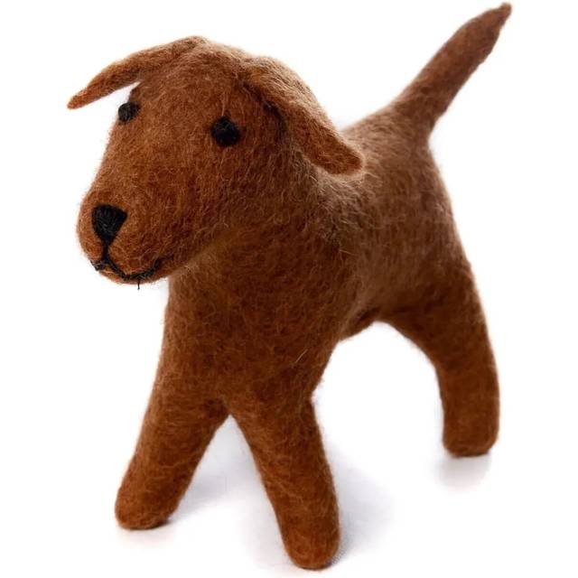 Amica Felt Chocolate Labrador Toy 15cm