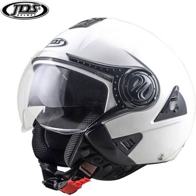 (L, Color 2) JDS Motorcycle Helmet Double Lens Motocross Racing Helmet Open Face Casco