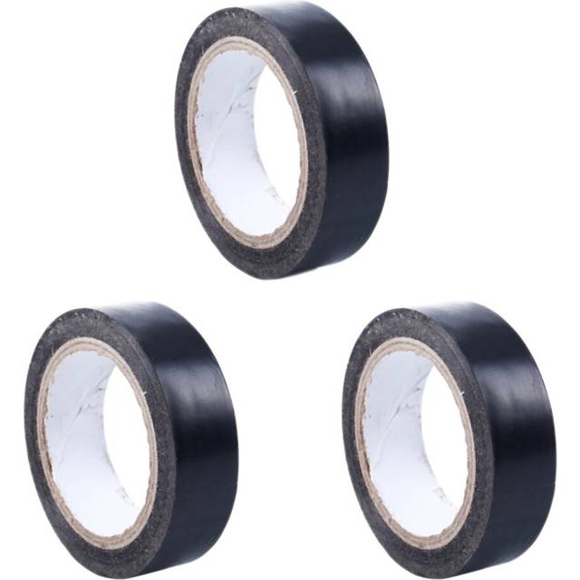 3 Pcs 19mmx10M Duct Waterproof Tape, Black