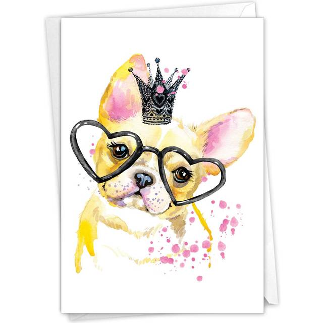 NobleWorks - 1 Funny Animal Birthday Card with Envelope - Cute Card fo