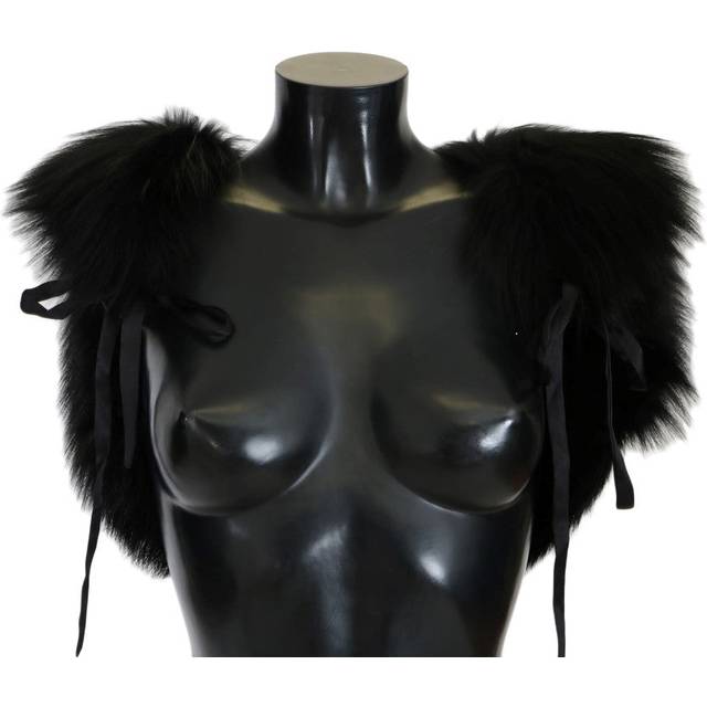 Dolce & Gabbana Black Silver Fox Fur Scarf - IT44 | L (IT40|S)