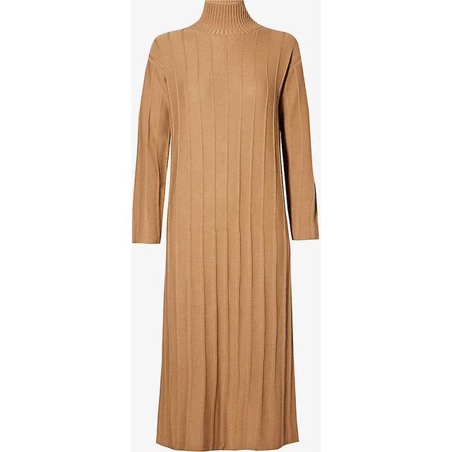 Max Mara Leisure - Arezzo Funnel Neck Ribbed Knitted Dress Size: S, Col: S