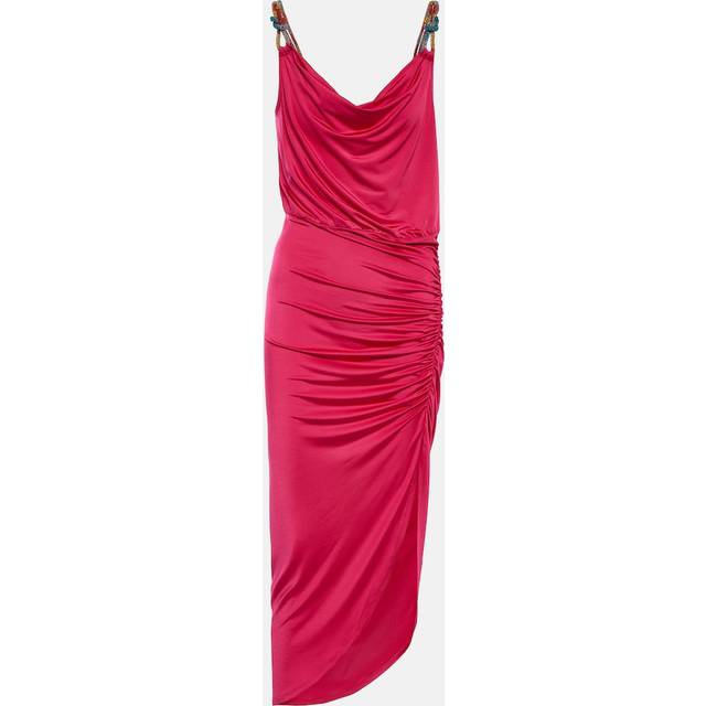 Veronica Beard Biava beaded ruched midi dress - green (UK 20)