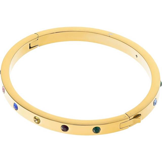 Kate Spade New York Gold Set in Stone Multicoloured Hinged Bangle - 6cm