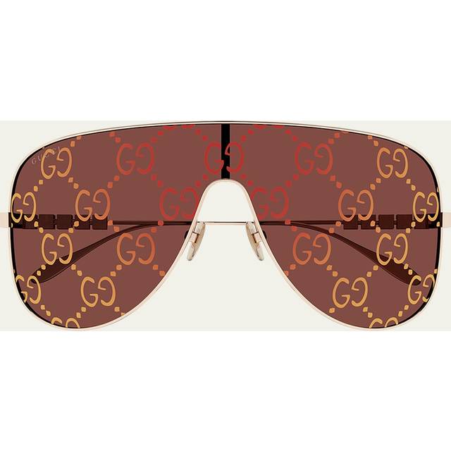 Gucci GG 1436S 003, SINGLELENS Sunglasses, FEMALE - Rose gold