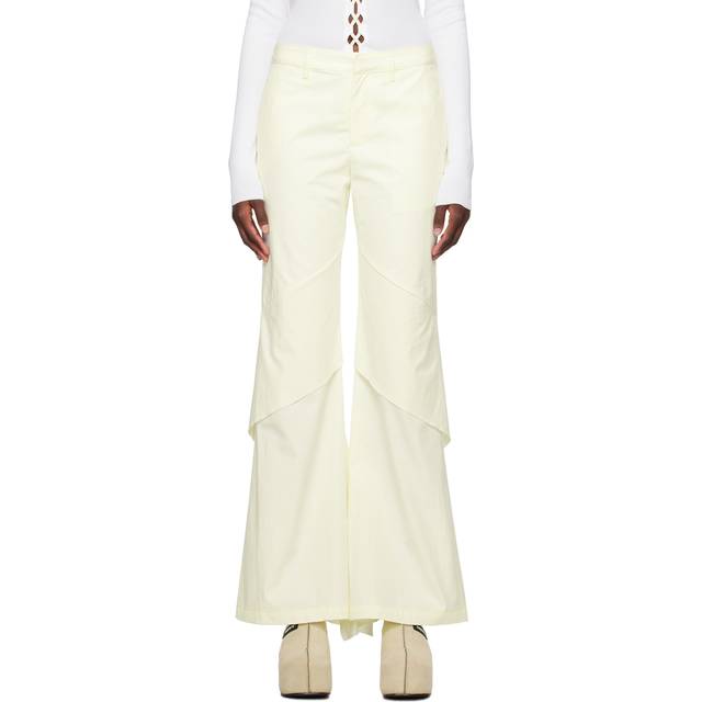Dion Lee Off-White Drape Trousers - Ivory - XS