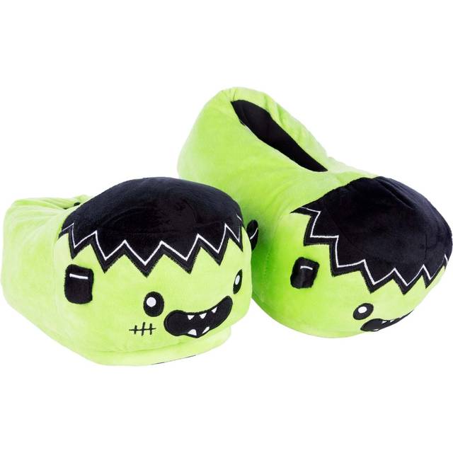 Green Frankenstein Slippers for Adults - Green&#47;Black&#47;White (L/XL)
