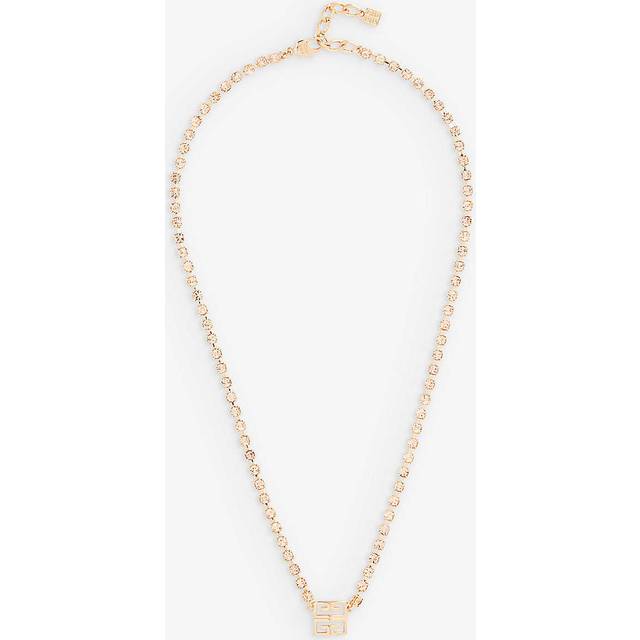 Givenchy 4G crystal-embellished necklace - pink (One Size)