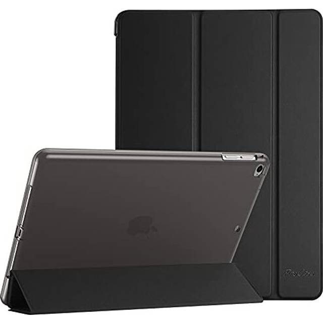 ProCase Fodral Skydd till iPad 9,7 tum 2018 iPad 6:e Gen / 2017 iPad 5:e Gen, iPad Air 1/2, Mjuk TPU Baksida Skyddsfodral Smart Folio Case –Svart