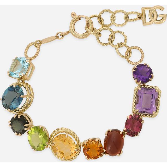 Dolce & Gabbana Bracelet With Multi-colored Gems - Woman Bracelets Gold Gold Onesize