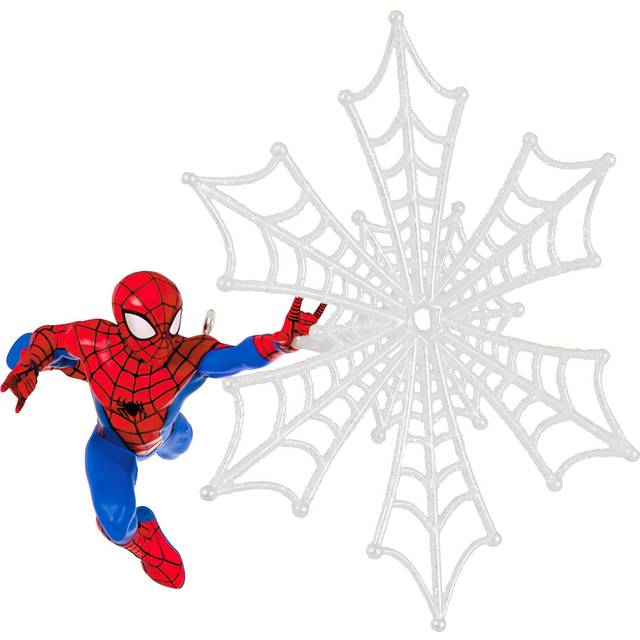Hallmark Keepsake Christmas Ornament 2023  Marvel SpiderMan Spidey Spins a Snowflake  Super Hero Gifts