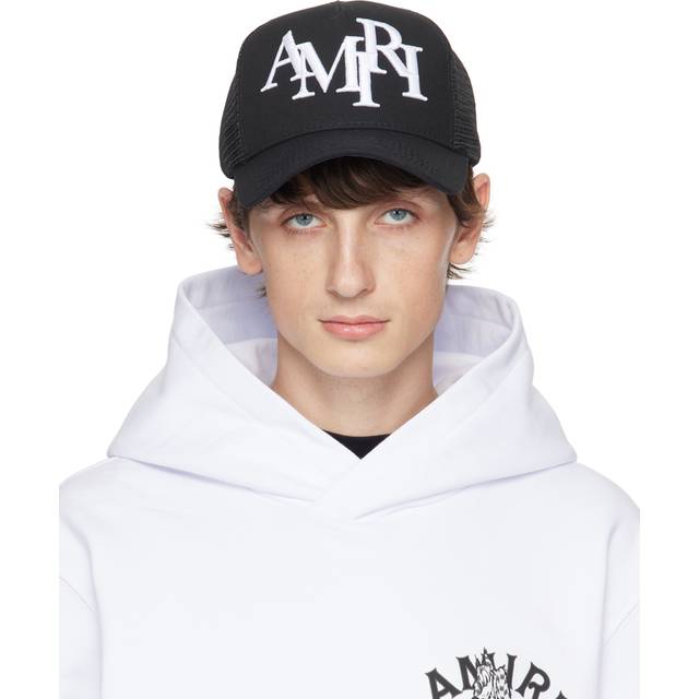 Women's Amiri Staggered Logo Embroidered Cap in Black - Size: ONE size