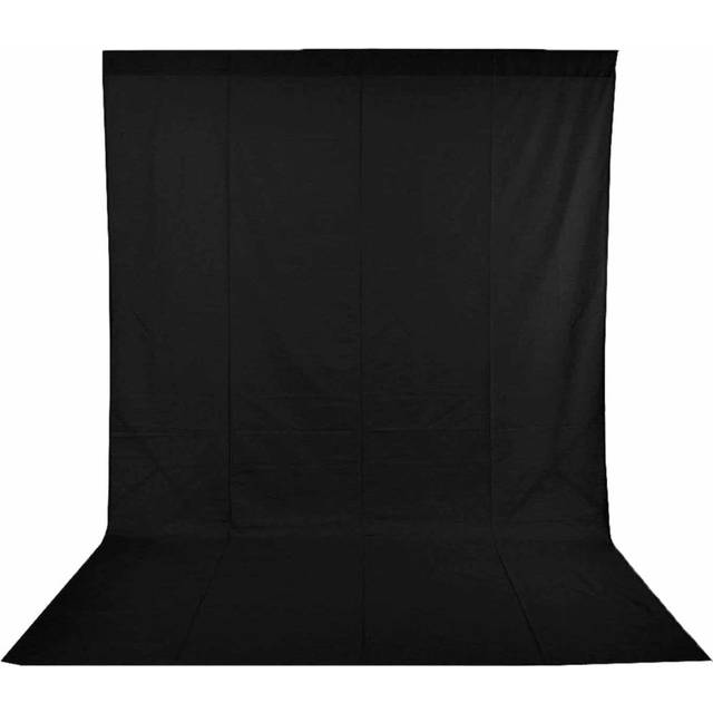 3x6m/10x20ft Photo Video Studio 100% Cotton Muslin Collapsible Backdrop Background for Photography Black