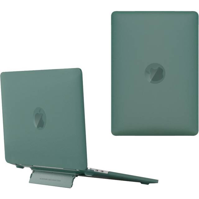 Macbook Pro 13 (2016-2022) Plast Skal med Stativfunktion - Frostat Grön
