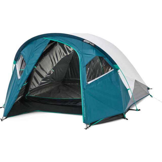 Camping Tent MH100 Xl - 3-p - Fresh&black - Grey/white/blue