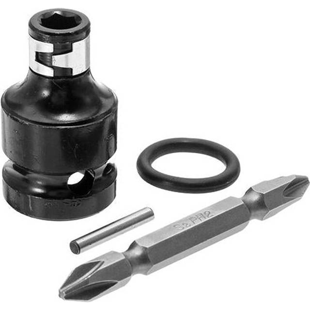 1/2 Inch Square to 1/4 Inch Hex Drill Chuck Converter With 65mm Double Head PH2 Screwdriver Bit