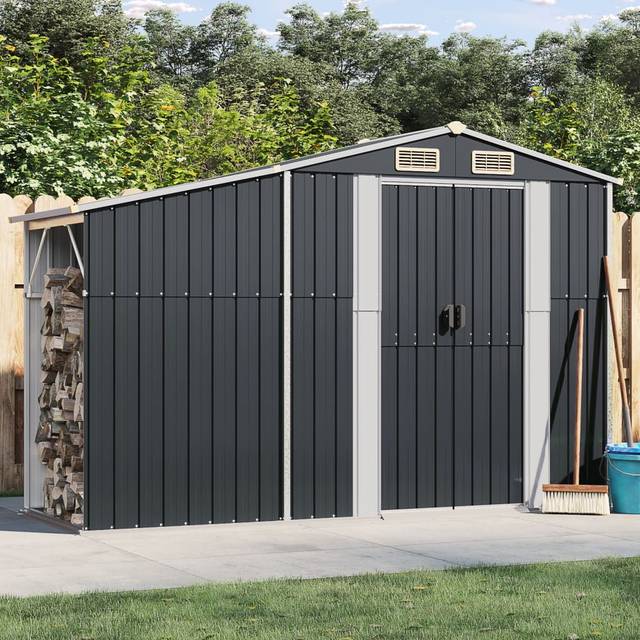Vidaxl - Garden Shed Anthracite 277x93x179 cm Galvanised Steel