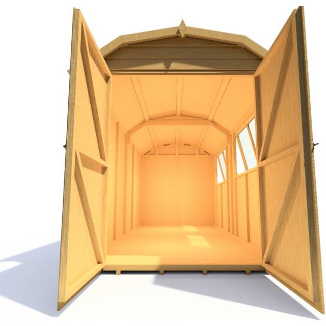 Shire Barn 10 ft x 6 ft Shed Workshop, Brown