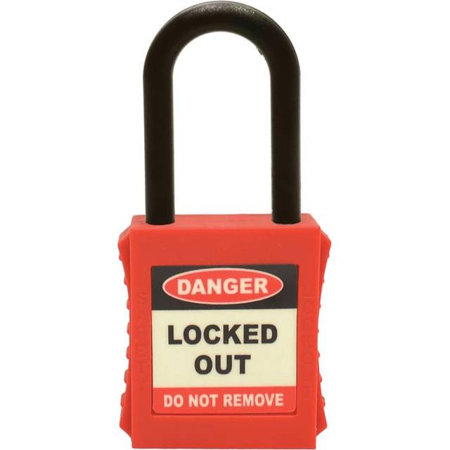 Matlock Safety Red Nylon Key Padlock
