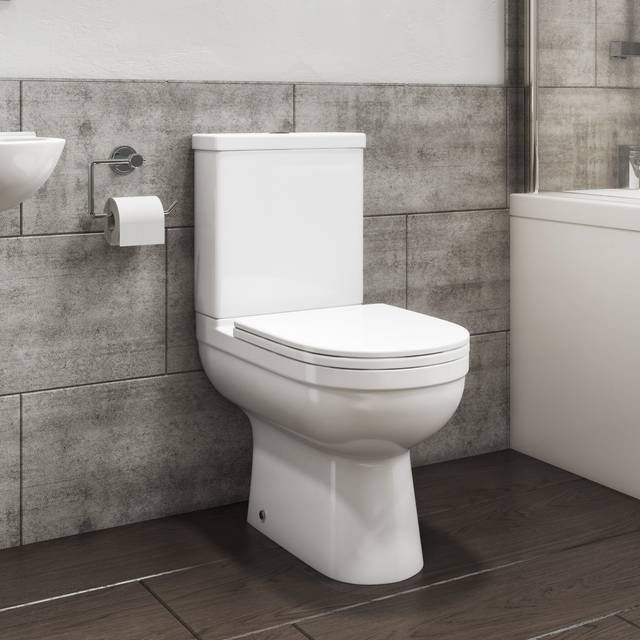 Close Coupled Toilet with Soft Close Seat - Addison - White