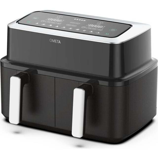Ometa Air Fryer with Dual Basket & 9L Basket - Black - One Size