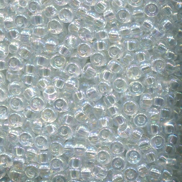 Miyuki Round Seed Bead Size 6/0 20g-tube Crystal Ab (Rainbow)