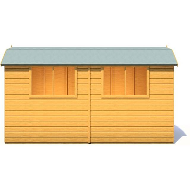 Shire Barn 12 ft x 6 ft Shed Workshop, Brown