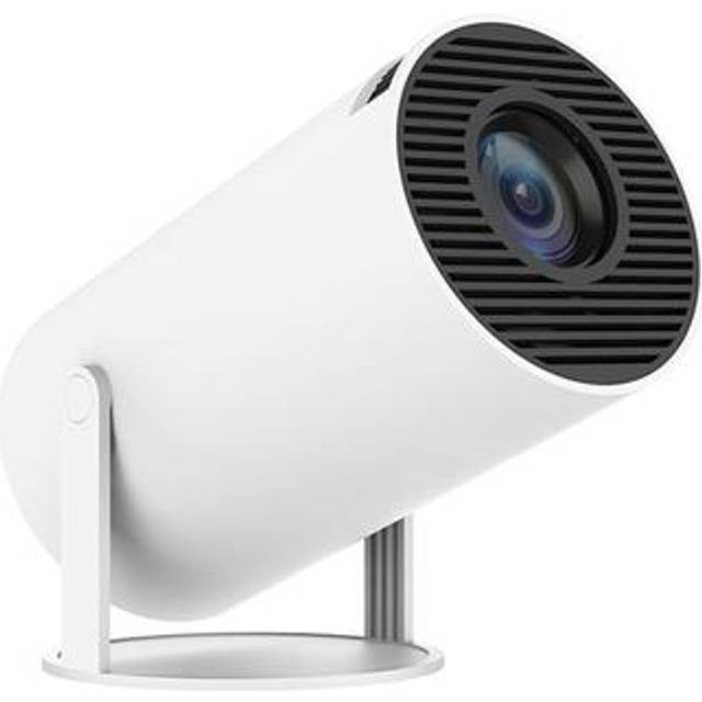 HY300 Android 11.0 bärbar projektor 2.4G / 5G WiFi BT4.1 1280*720dpi 120 Ansi Lumens hemmabio mediaspelare - EU-kontakt (Öppen Box - God)