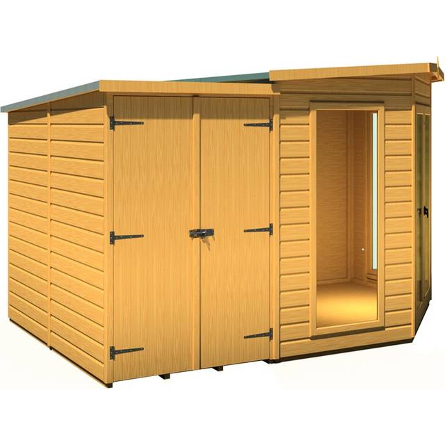 8x12 Shire Barclay Corner Summerhouse with Side Shed - 8x12 Shire Barclay Corner Summerhouse with Side Shed