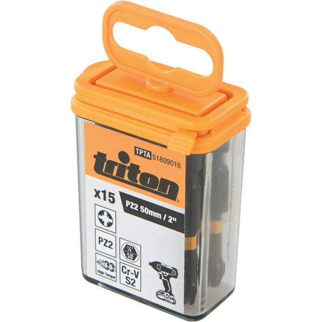 15 Pack S2 Steel High Torque Impact Bits PZ2 Pozzi 50mm Power Drill & Drivers