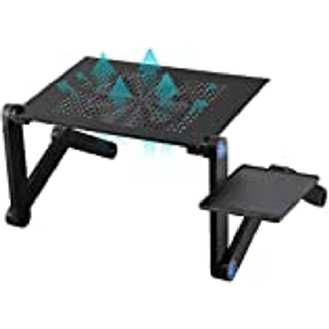 Laptop Stand Adjustable Folding Desk Riser with Mouse Pad Ergonomic Laptop Stand Laptop Holder for Desk Bed Sofa