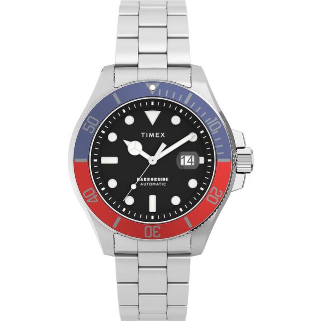 Timex Mens Harborside Red & Blue Stainless Steel Watch TW2V72100 - Black