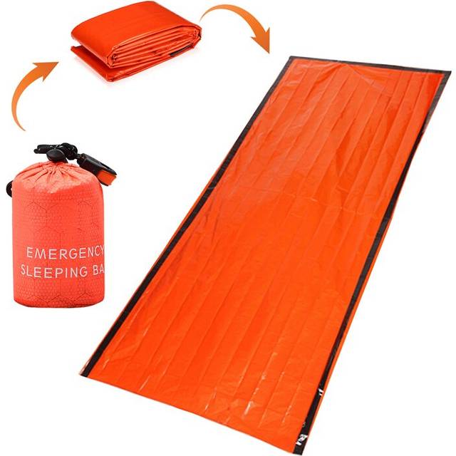 Outdoor PE Reusable Emergency Sleeping Bag Thermal Waterproof Camping Survival Blanket