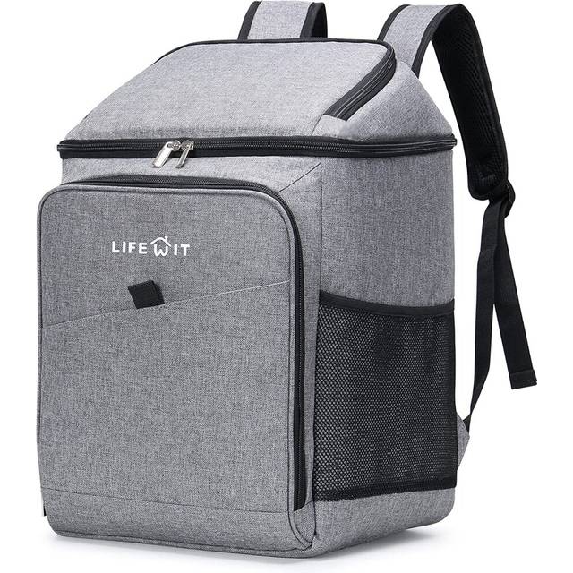 Lifewit 26L 34-Can isolerad kylryggsäck kylväska, stor picknickväska läckagesäker bärbar kylförvaring mjuk matlåda för män kvinnor för utomhus/picknick/strand/grill/camping/resor/familj, Grå
