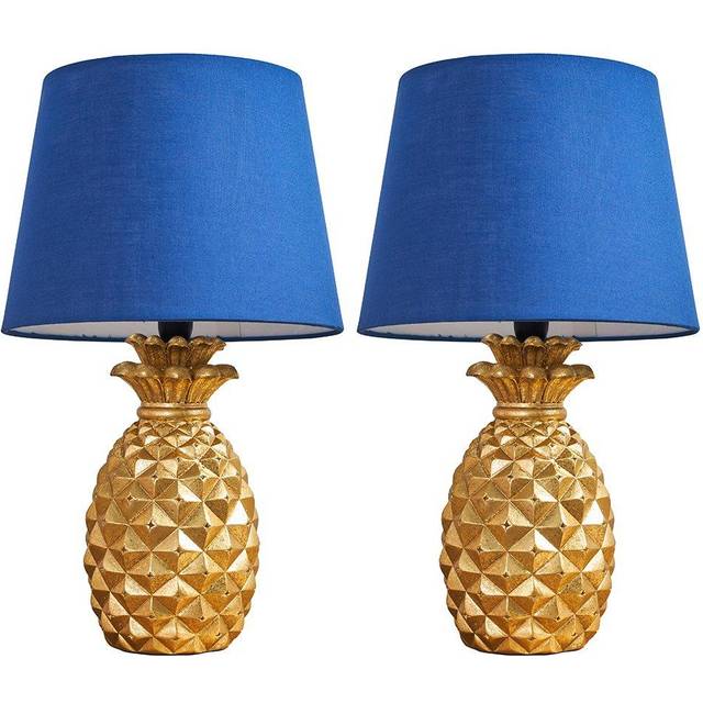 Bernina 45cm Table Lamp Set - Navy Blue (32cm H X 88cm D)